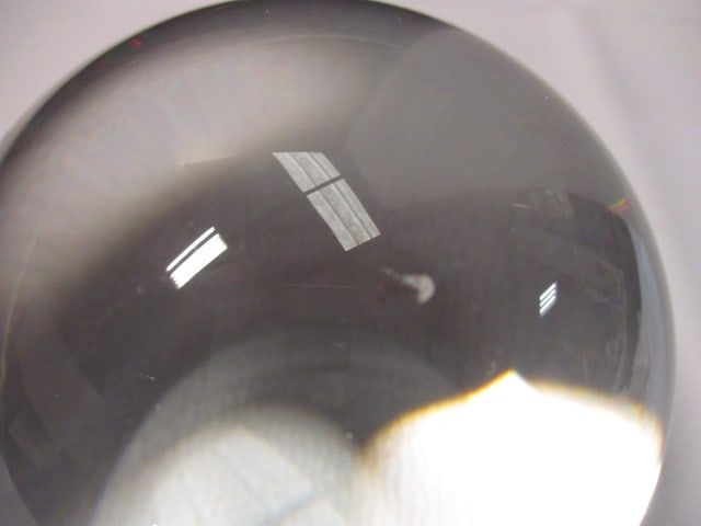 Art Nouveau Crystal Orb on Metal Stand - 9