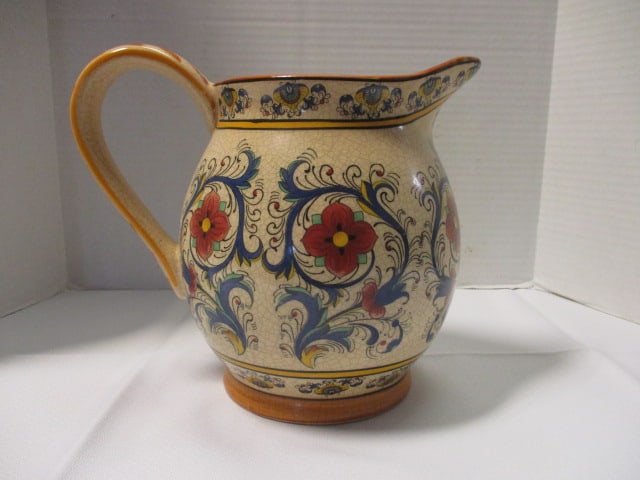 Deruta Pattern Ceramic Pitcher - 4