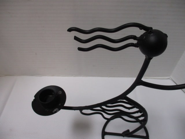 2 Art Deco Metal Candle Holders and Aged Brass Horse Figurine - 14