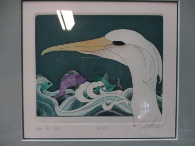 Framed and Matted "Sea To See" Watercolor Print Art - Signed and Numbered - 2