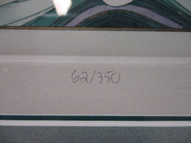 Framed and Matted "Sea To See" Watercolor Print Art - Signed and Numbered - 5