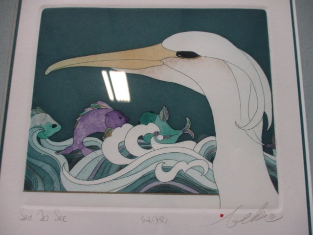 Framed and Matted "Sea To See" Watercolor Print Art - Signed and Numbered - 6