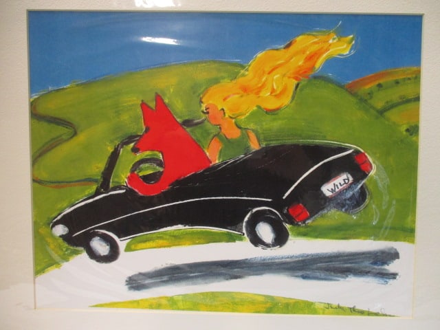Matted "Wild Ride III" Print by Judy Theo Lahner - Signed - 2