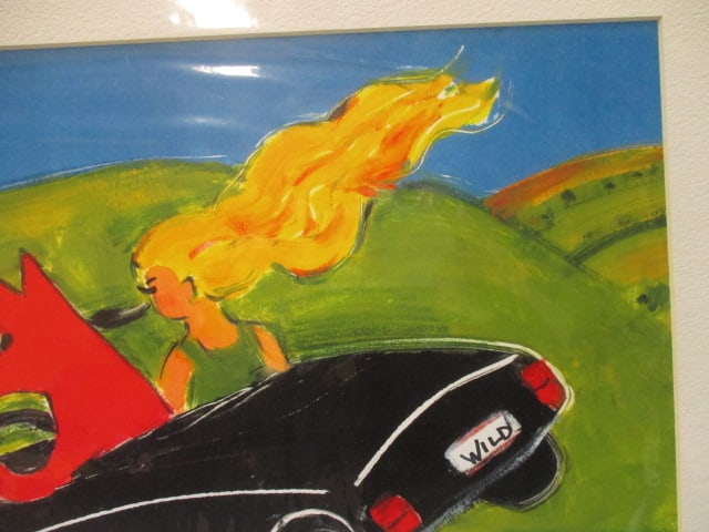 Matted "Wild Ride III" Print by Judy Theo Lahner - Signed - 3