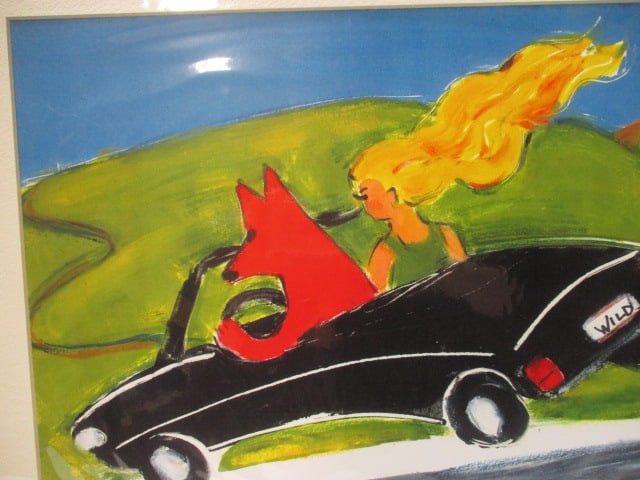 Matted "Wild Ride III" Print by Judy Theo Lahner - Signed - 4