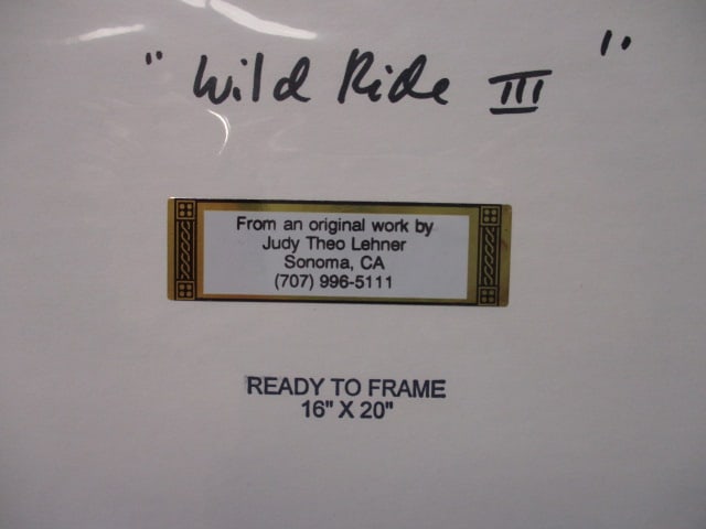 Matted "Wild Ride III" Print by Judy Theo Lahner - Signed - 6