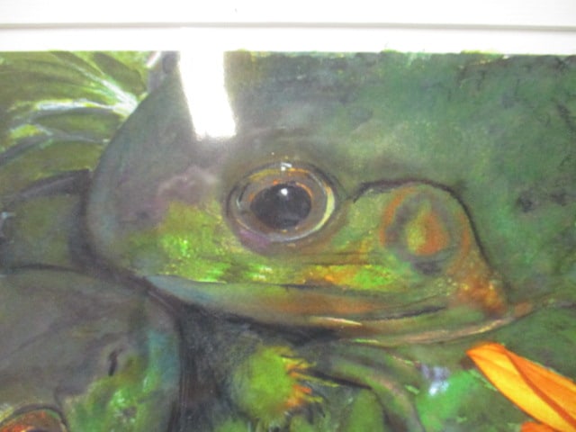 Matted "Sunflowers and Frog Legs" Watercolor Art Print - Signed by Artist - 7