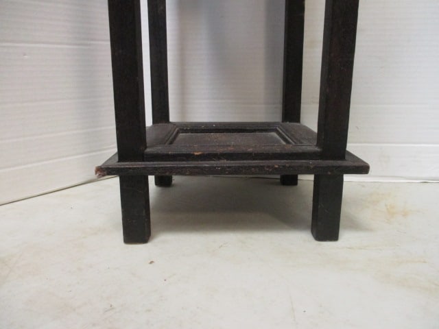 Bamboo and Wood Lamp with Door and Shelf - 7