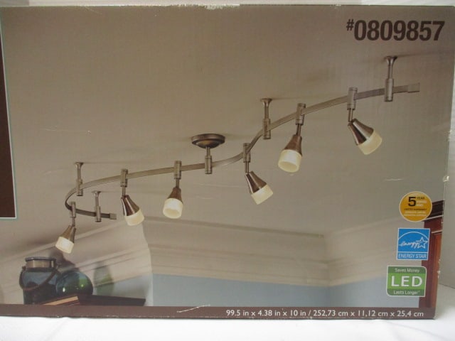 New Old Stock Allen+Roth Brushed Nickel 6-Head Decorative Track Light - 5