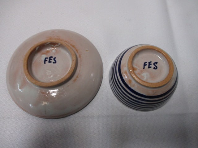 Lot of Mexican Pottery - Duck Planter, Vase, Small Bowl and Plate - 14