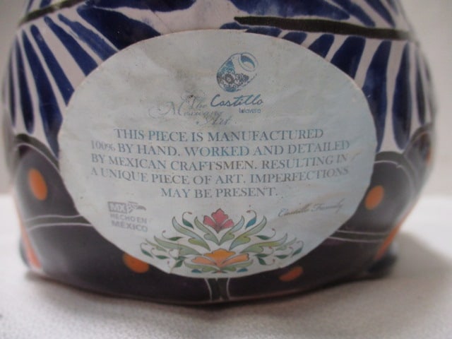 Lot of Mexican Pottery - Duck Planter, Vase, Small Bowl and Plate - 5