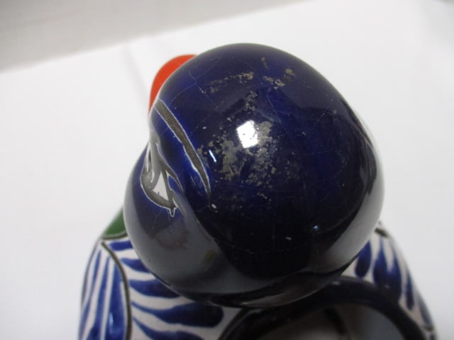 Lot of Mexican Pottery - Duck Planter, Vase, Small Bowl and Plate - 6