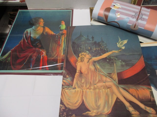 Art Shelf Lot - Framed Prints, Vintage Posters and Advertisements, 1920s - 8