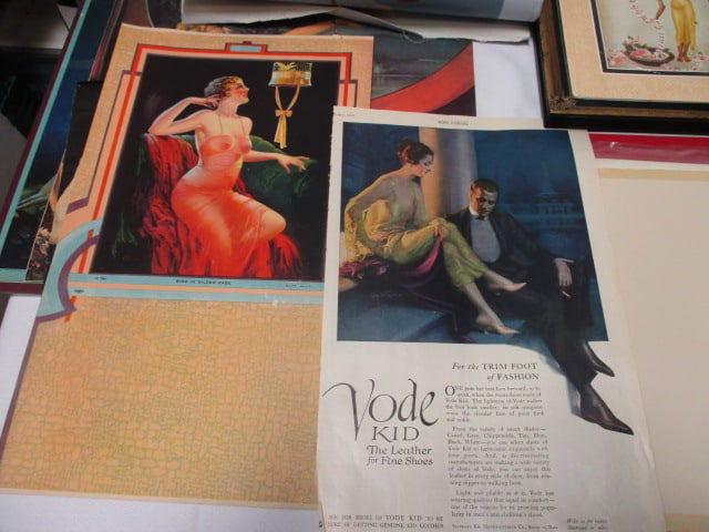 Art Shelf Lot - Framed Prints, Vintage Posters and Advertisements, 1920s - 9