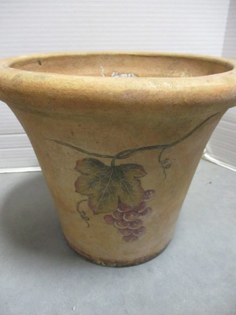 4 Vintage Stoneware Pottery Flower Pots - 4