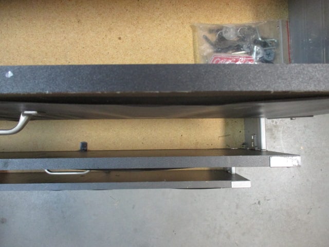 Large Industrial Work Bench with 3 Drawers, Cabinet, Pegboard with Organizers, - 15