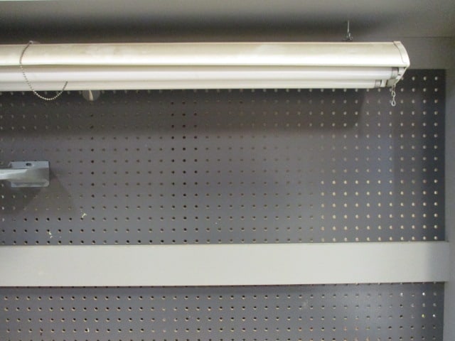 Large Industrial Work Bench with 3 Drawers, Cabinet, Pegboard with Organizers, - 5