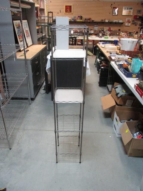 Square 5-Tier Metal Wire Shelving Rack (1 of 7)