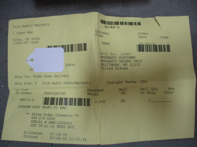 New Old Stock MagniFi SurroundBar Speaker: box is open, speaker is still wrapped in original packaging 