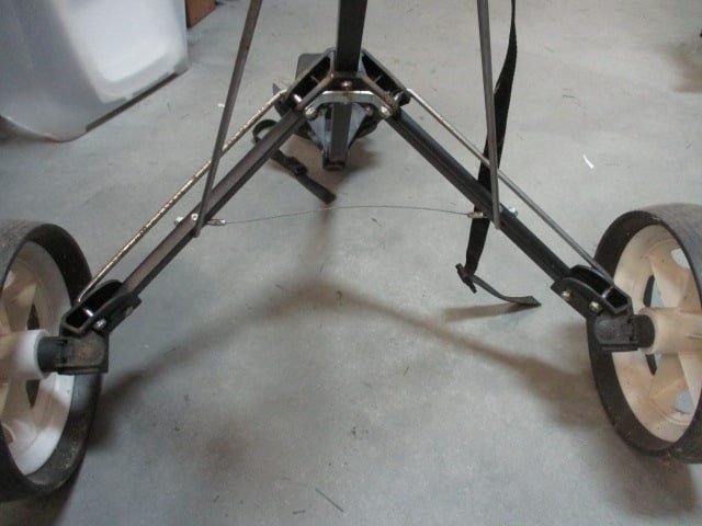 Golf Bag Cart, Nike Sumo SQ 5000 Driver, and Box of MaxFli Noodle Practice Balls - 7