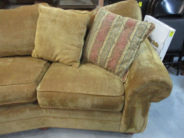 Park Place Furniture Crescent-Shaped Curved Upholstered Sofa - 2