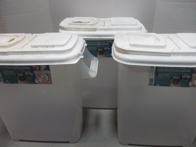 3 Buddeez Pet Food Dispenser Plastic Storage Containers - 3
