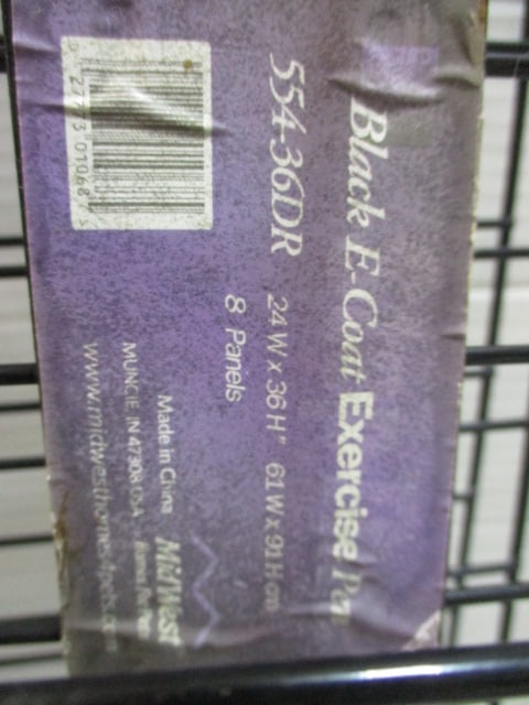 Large Black Metal Wire Dog Kennel with Mat - 2