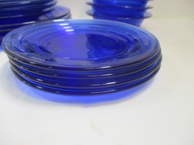 15 Pieces of Cobalt Blue Glass Dishes - 2