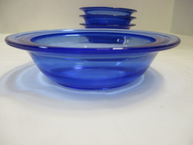15 Pieces of Cobalt Blue Glass Dishes - 7