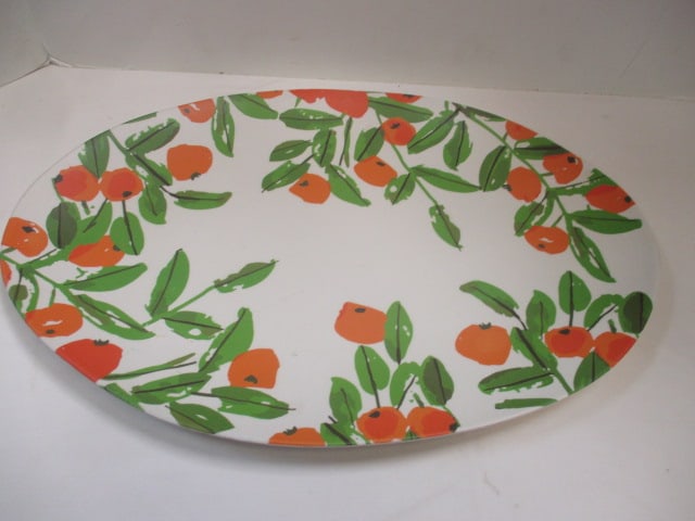 Anthropologie Vera "Oranges" Melamine Platter: 16 1/2" x 12" 