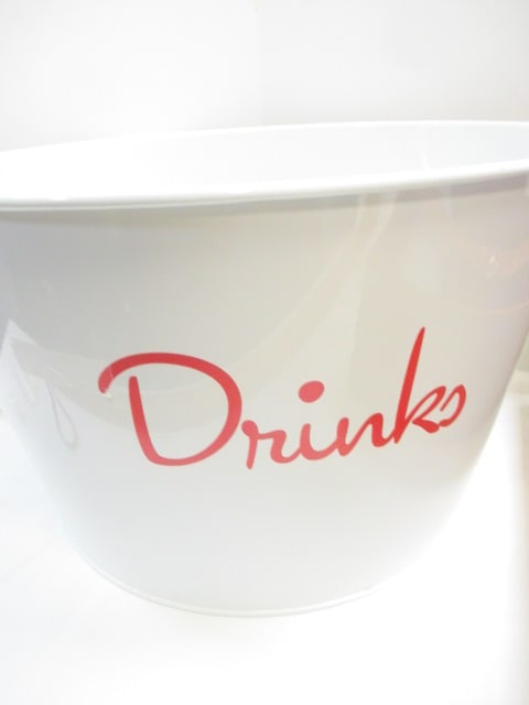 Vintage Vogue Portable Travel Bar Set and Tag "Drinks" Metal Bucket - 5