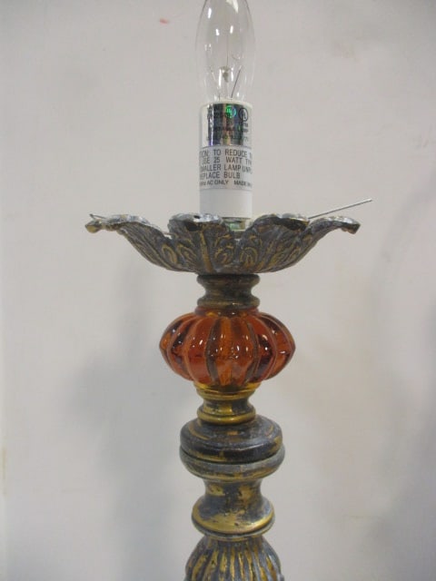 2 Decorative Metal Table Lamps - 4