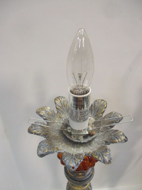 2 Decorative Metal Table Lamps - 5