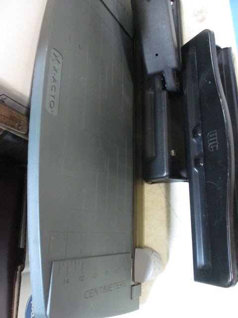 Office Lot - Notebooks, Hanging Folders, Envelopes, Labels, Hole Punchers, - 3