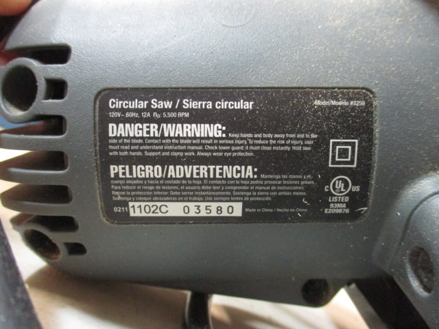 Task Force 12 Amp Electric Circular Saw - 11