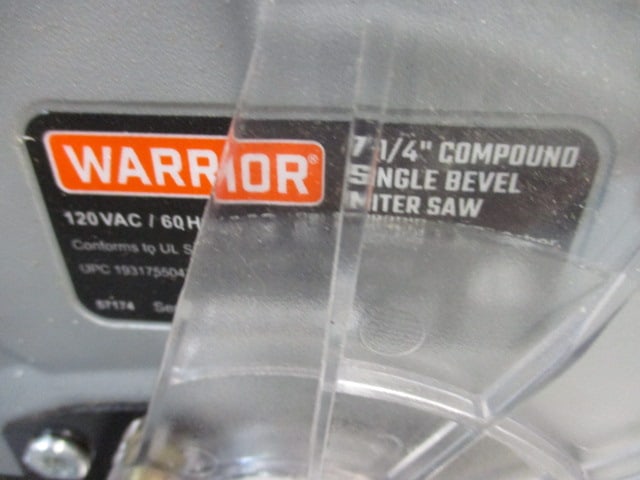 Warrior 7 1/4" Compound Single Bevel Miter Saw and 2 New Old Stock Bauer - 5
