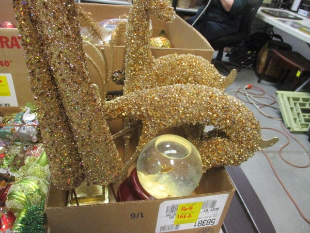 Gold Christmas Decorations - Ornaments, Snowglobe, Trees, Reindeer, etc. - 3