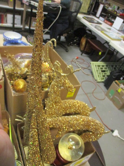 Gold Christmas Decorations - Ornaments, Snowglobe, Trees, Reindeer, etc. - 6