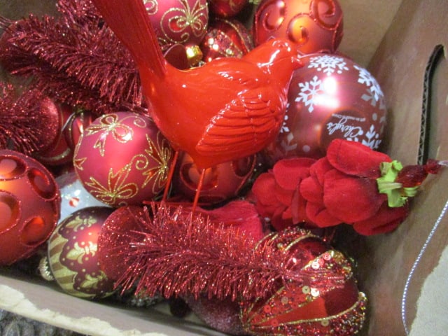 Red Christmas Decorations - Ornaments, Trees, Birds, etc. - 4