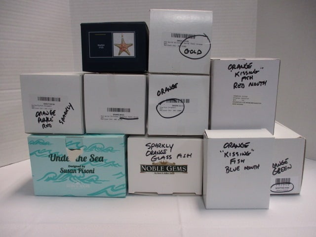 Lot of Kurt Adler, Komozja Family, and Others Handblown Glass Fish and - 8