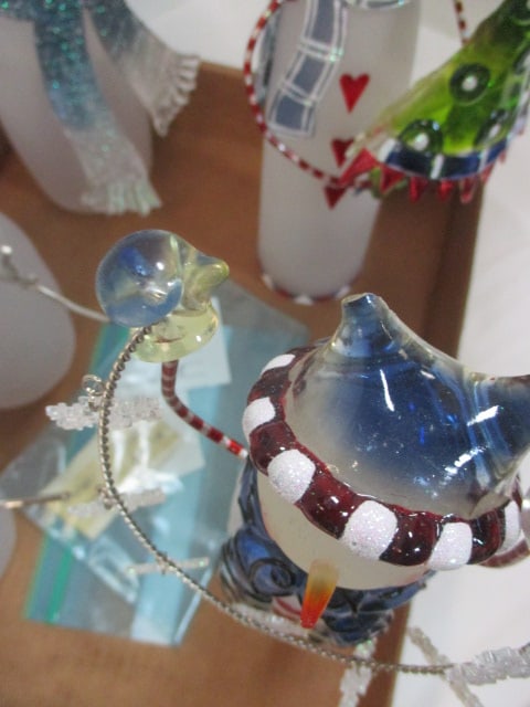 Lot of 6 Glass and Plastic Snowman Sculptures - 4