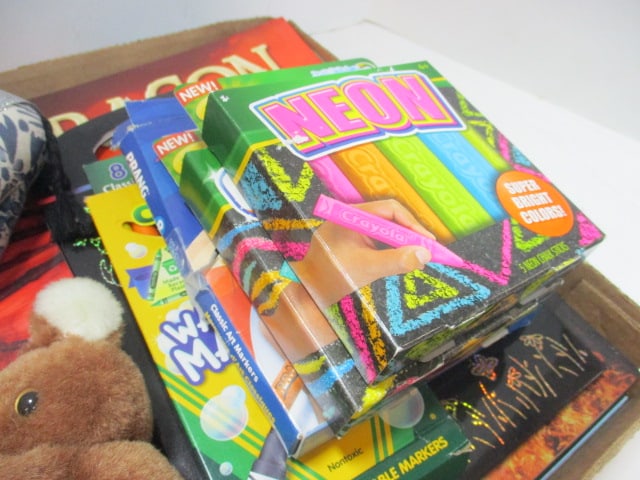 Kid's Lot - Books, Card Games, Colored Pencils and Chalk, Dinosaur Eggs, etc. - 3