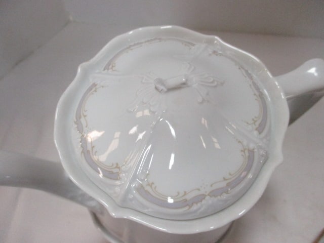Vintage Tirschenreuth Baronesse (Germany) Porcelain Coffee Pot with Warmer - 5