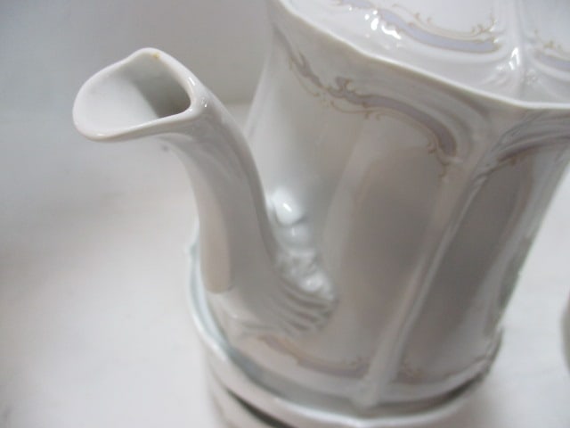 Vintage Tirschenreuth Baronesse (Germany) Porcelain Coffee Pot with Warmer - 6