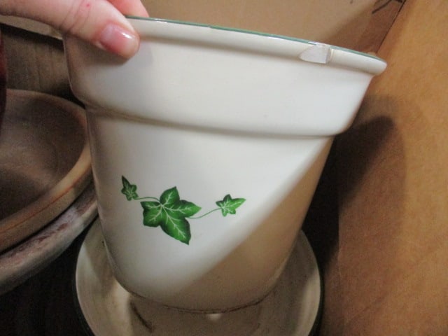 Lot Ceramic Pottery Planter Underplates and 2 Flower Pots - 3