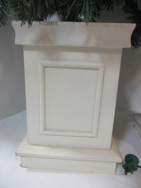 Pair of Old Time Pottery Pre-Lit Porch Christmas Trees with Original Boxes - 2