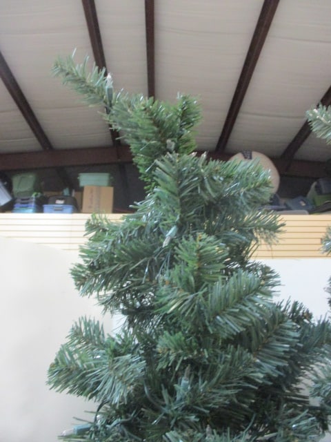 Pair of Old Time Pottery Pre-Lit Porch Christmas Trees with Original Boxes - 5