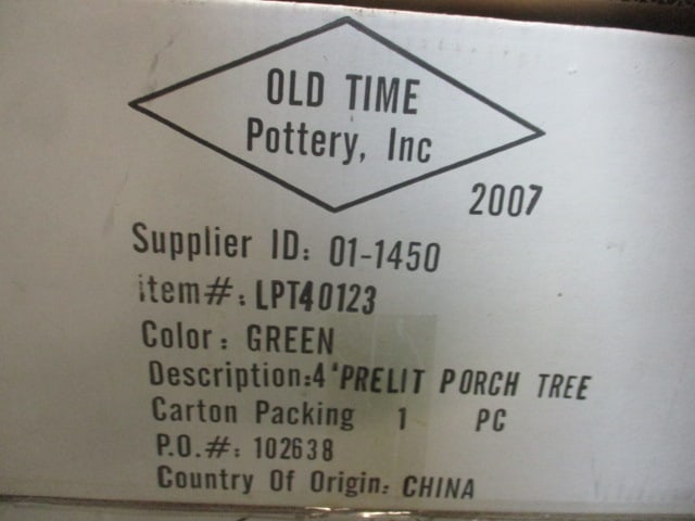 Pair of Old Time Pottery Pre-Lit Porch Christmas Trees with Original Boxes - 9