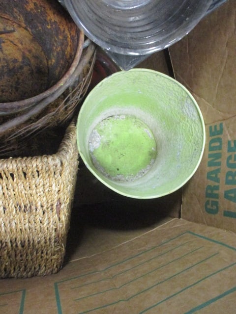 Large Lot of Metal and Plastic Flower Pots and Planters and Rattan Basket - 3