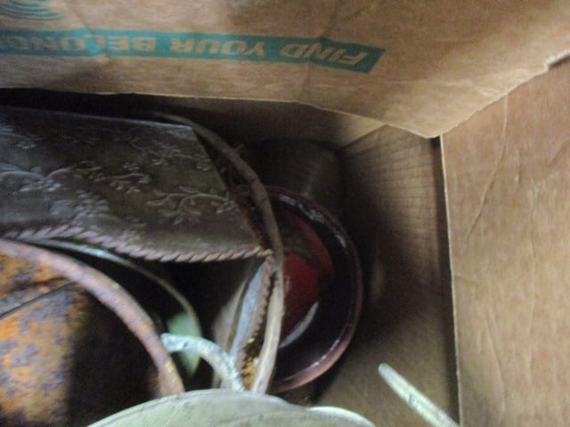 Large Lot of Metal and Plastic Flower Pots and Planters and Rattan Basket - 4